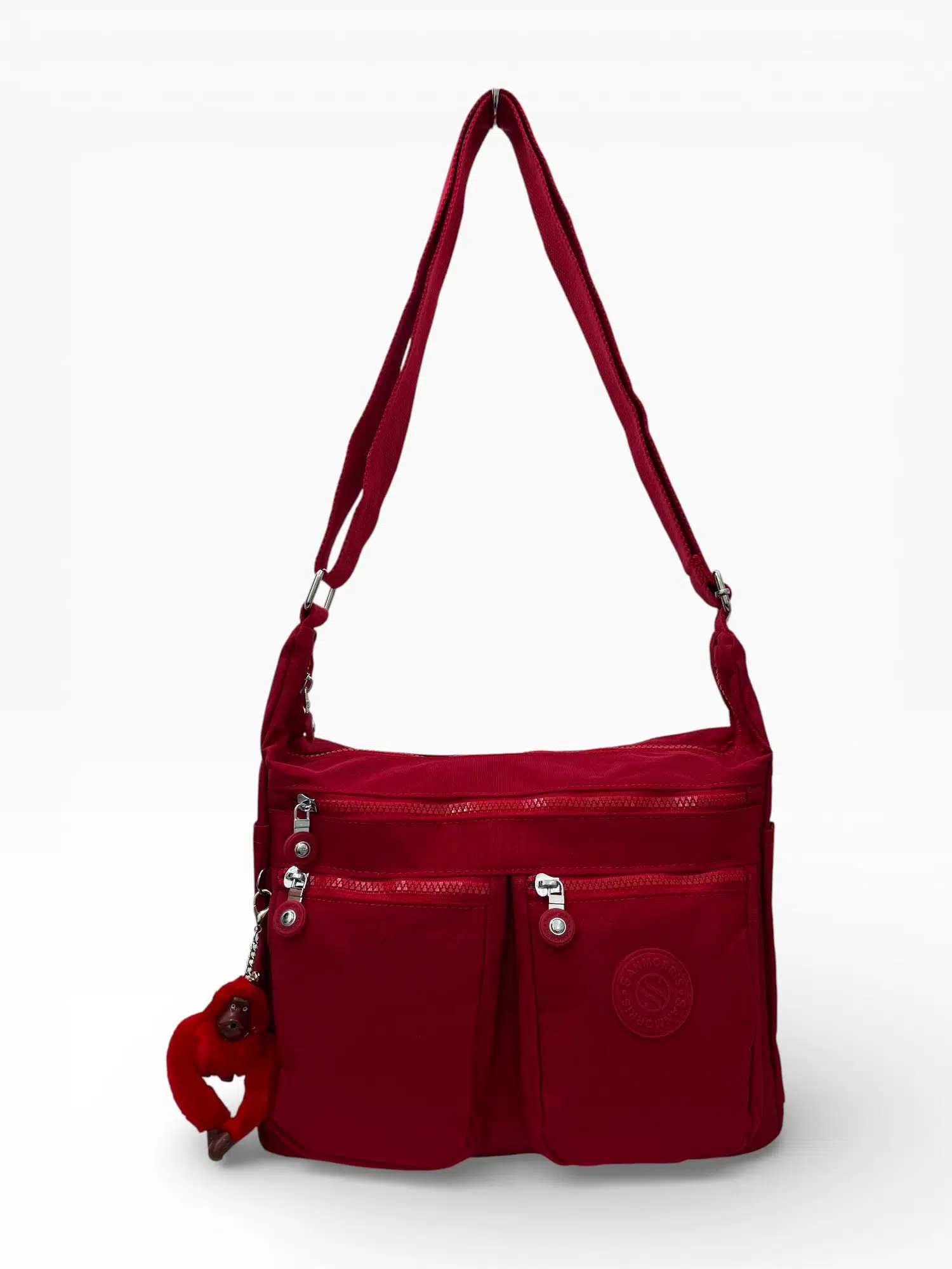 Kadın Büyük Boy 5 Bölmeli Suya Dayanıklı Krinkıl Kumaş Omuz Çantası