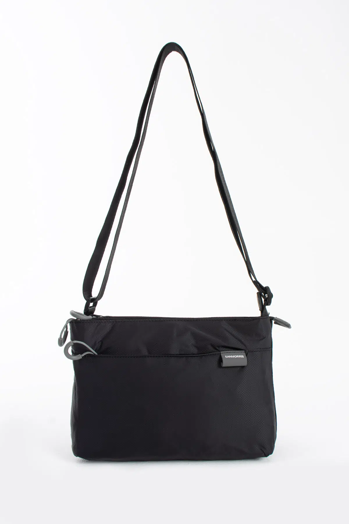 5 Bölmeli Su Dayanıklı Paraşüt Kumaş Çapraz Askılı Omuz Çantası - siyah