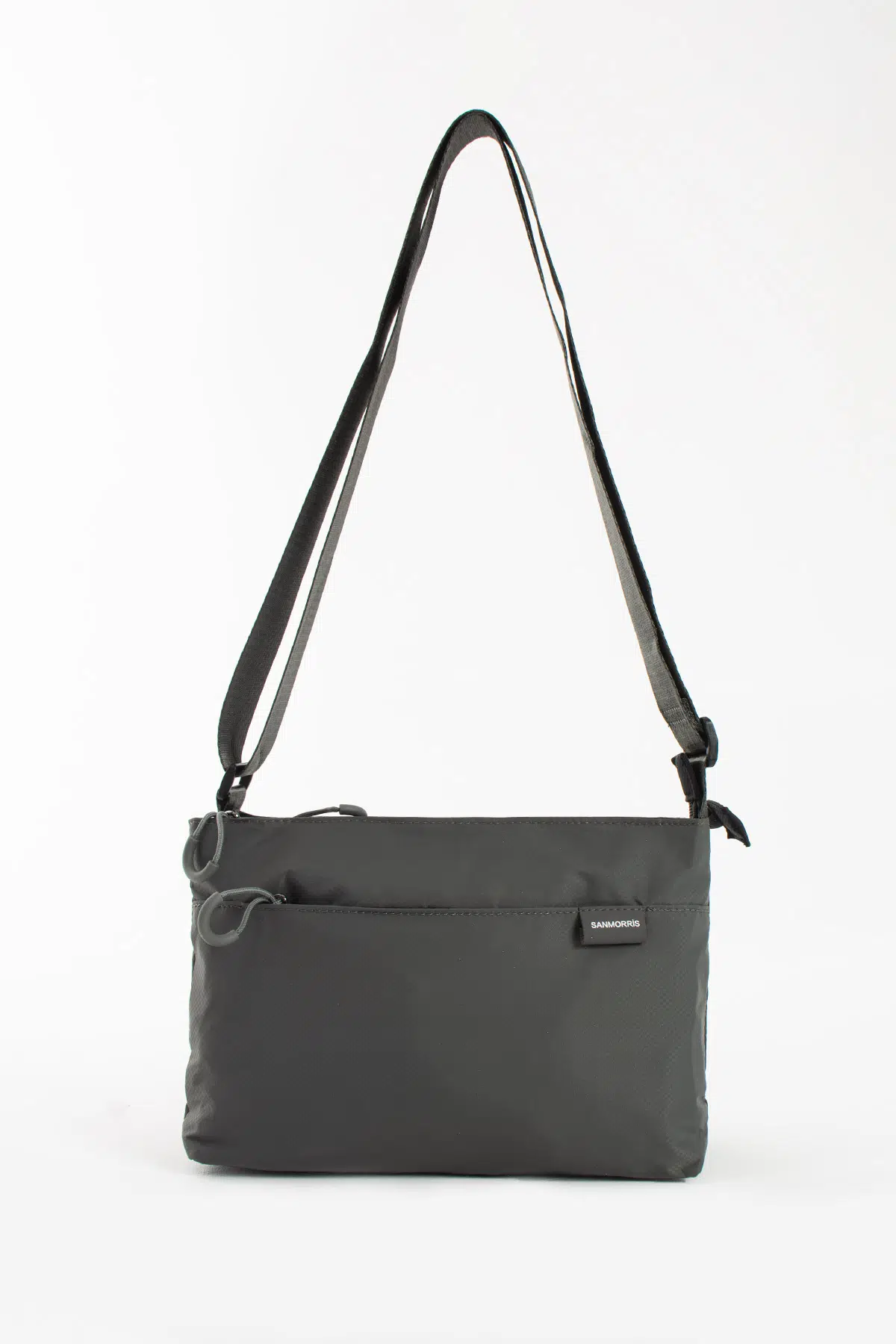 5 Bölmeli Su Dayanıklı Paraşüt Kumaş Çapraz Askılı Omuz Çantası - Koyu Gri