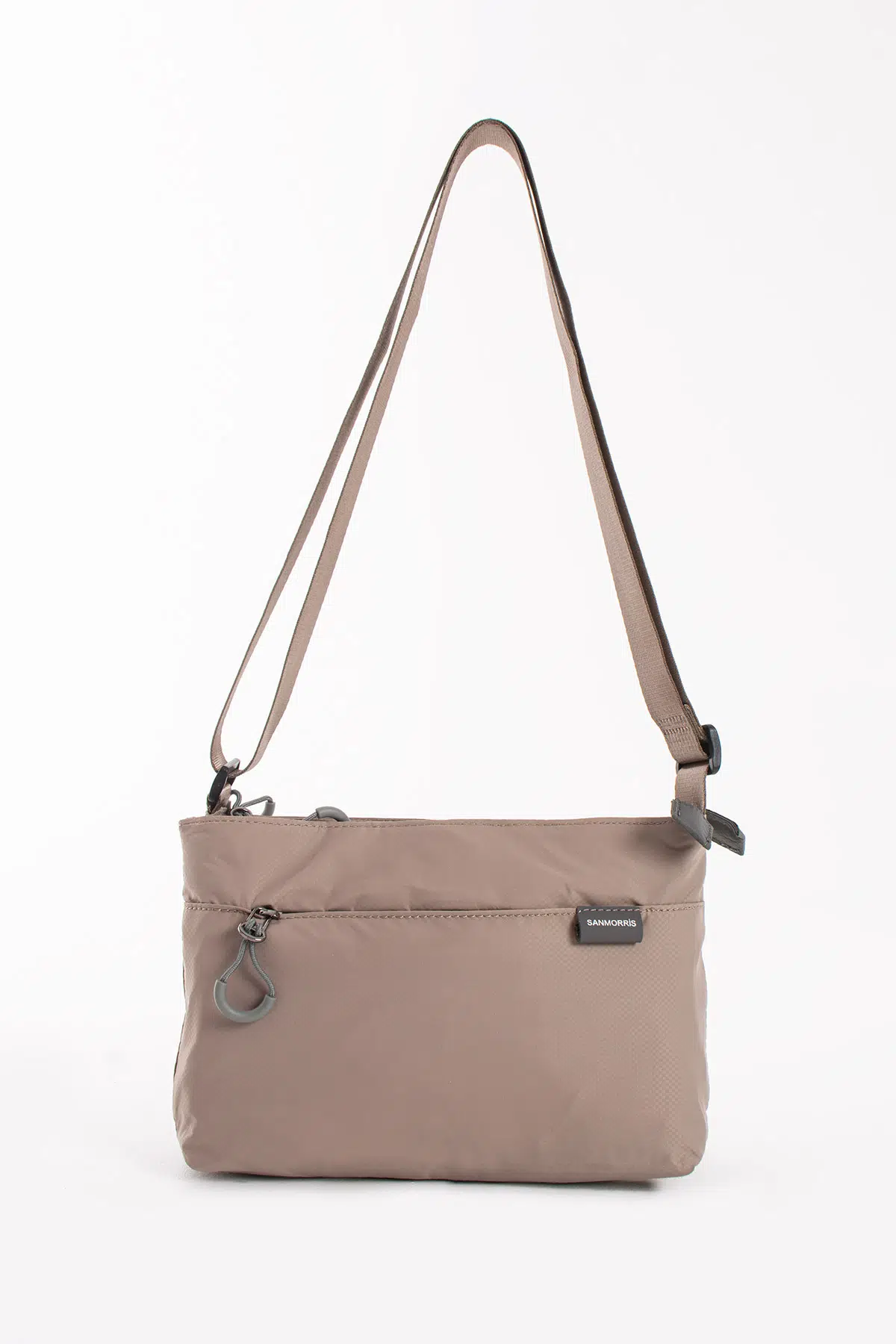 5 Bölmeli Su Dayanıklı Paraşüt Kumaş Çapraz Askılı Omuz Çantası - vizon