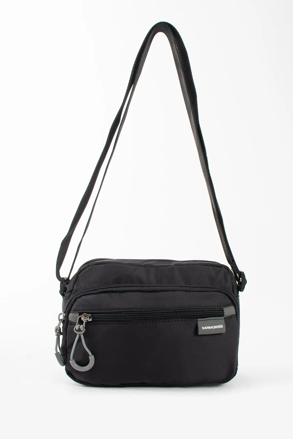 5 Bölmeli Suya Dayanıklı Paraşüt Kumaş Küçük Çapraz Askılı Omuz Çantası - siyah