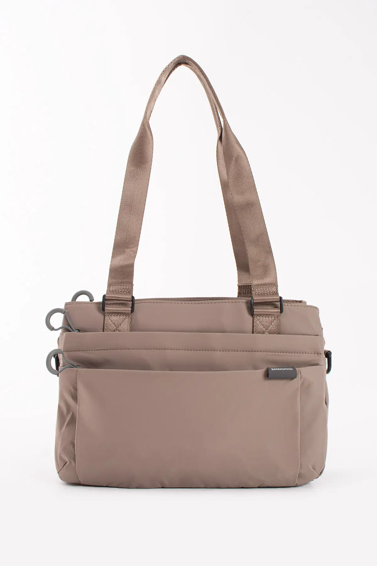 Kadın 6 Bölmeli Su Dayanıklı Paraşüt Kumaş Çapraz ve Omuz Çantası - vizon