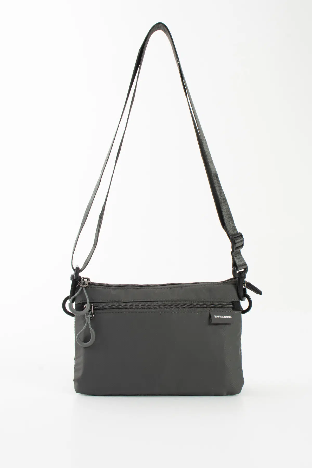 7 Bölmeli Suya Dayanıklı Paraşüt Kumaş Fonksiyonel Çapraz Askılı Çanta - Koyu Gri