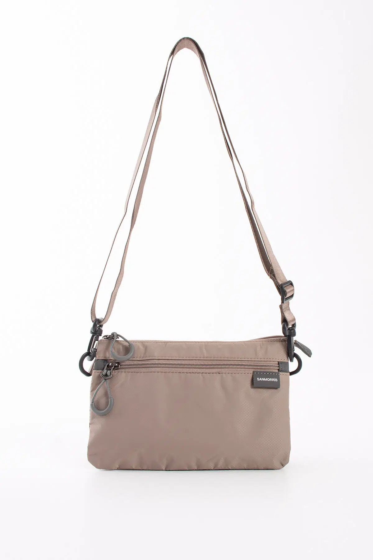 7 Bölmeli Suya Dayanıklı Paraşüt Kumaş Fonksiyonel Çapraz Askılı Çanta - vizon