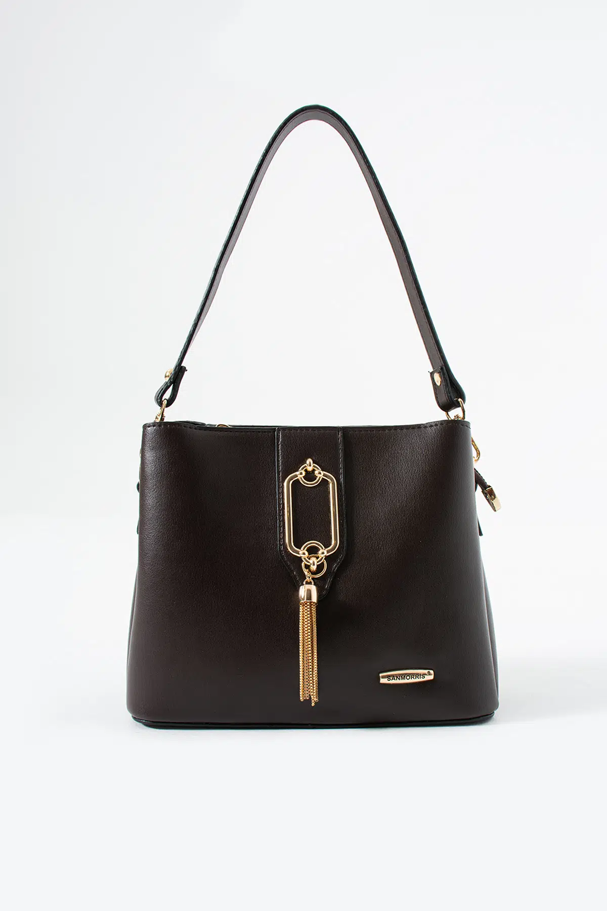 Gold Detaylı 3 Bölmeli Omuz Ve Çapraz Çanta