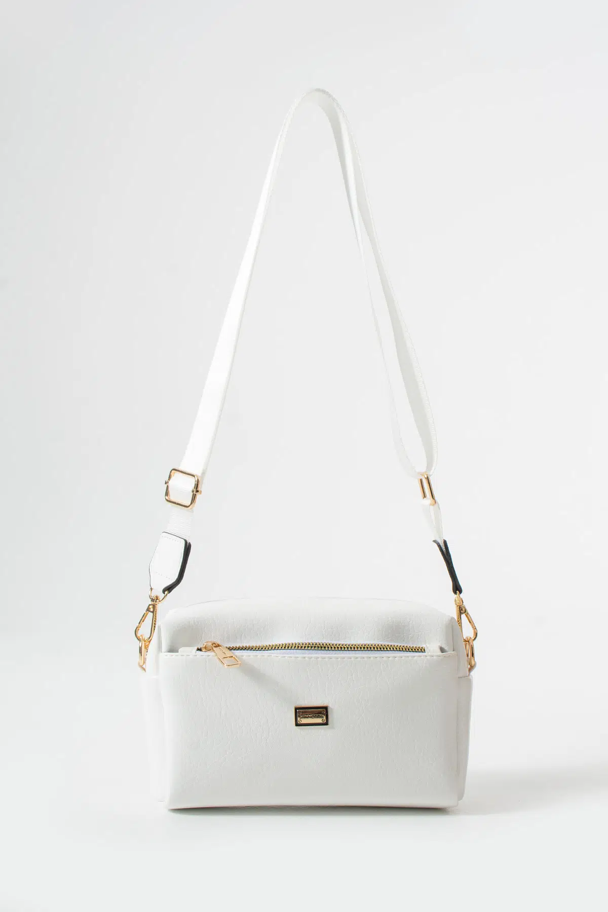 Kadın 3 Gözlü Suni Deri Geniş Askılı Çapraz Çanta