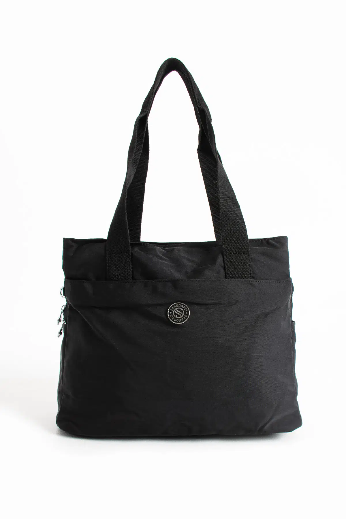 Kadın 5 Gözlü Büyük Boy Suya Dayanıklı Saten Kumaş Omuz Çantası