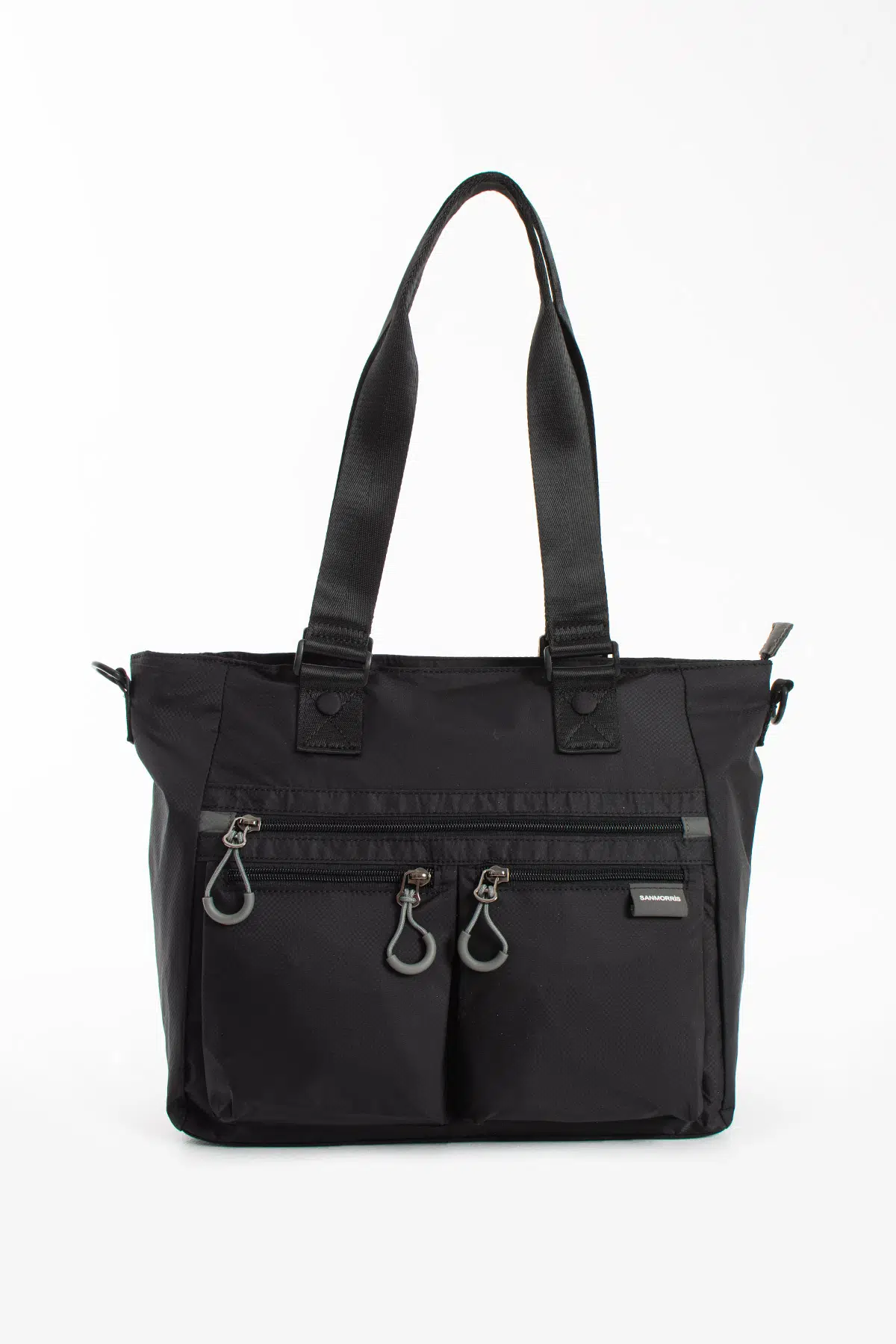 Kadın 7 Bölmeli Ayarlanabilir Askılı, Hafif El ve Omuz Çantası - siyah