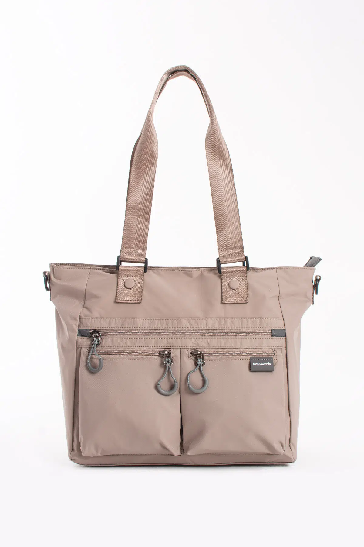 Kadın 7 Bölmeli Ayarlanabilir Askılı, Hafif El ve Omuz Çantası - vizon