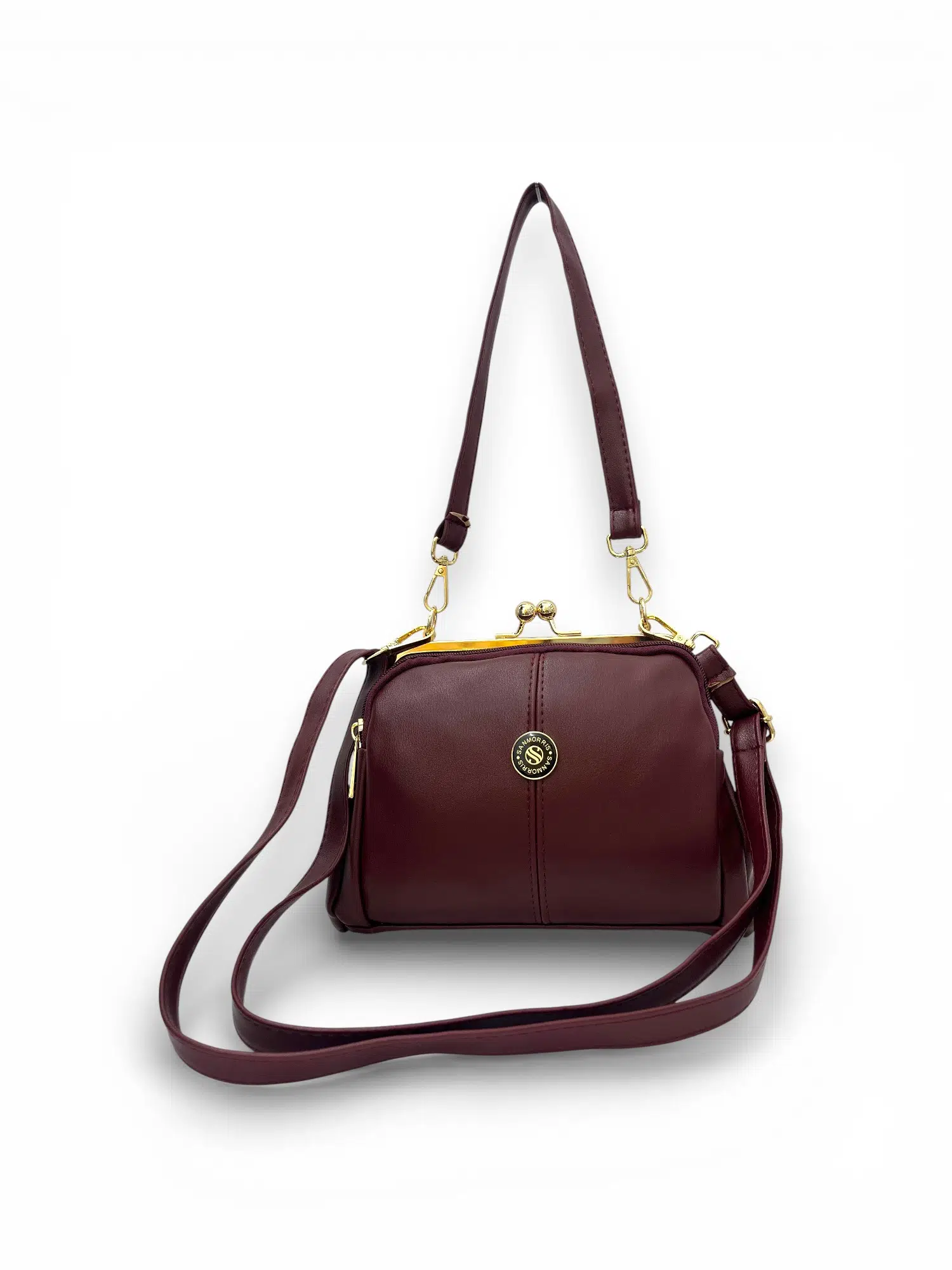 Kadın Burslu 4 Bölmeli Ayarlanabilir Çapraz Askılı Yumuşak Suni Deri Omuz ve Çapraz Çanta