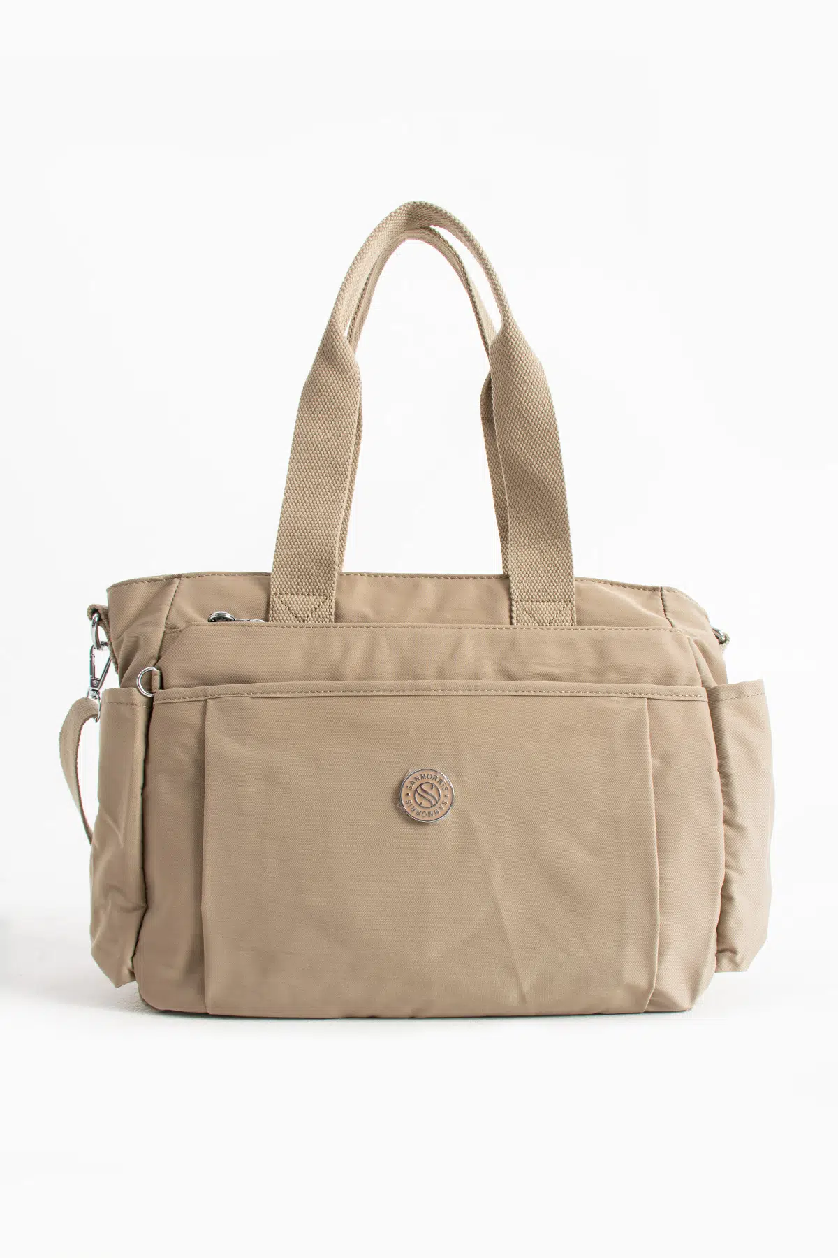 Kadın Büyük Boy 5 Bölmeli Suya Dayanıklı Saten Kumaş Çapraz Ve Omuz Askılı Çanta