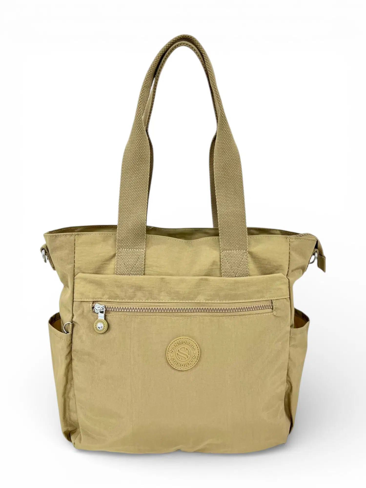 Kadın Büyük Boy Bölmeli Suya Dayanıklı Çapraz Ve Omuz Askılı Bej (K.Haki) Rengi Çanta