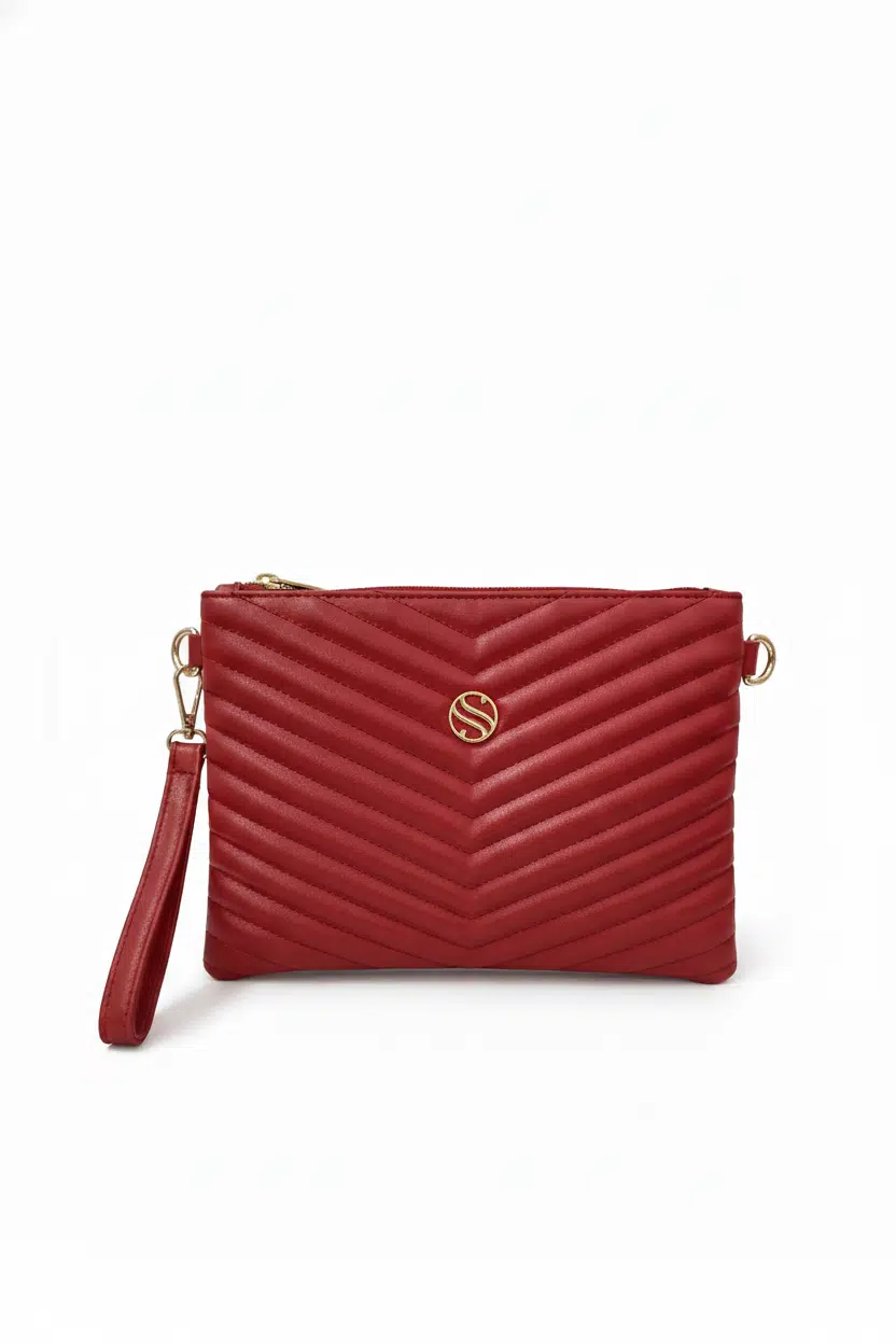 Kadın Suni Deri Ayarlanabilir Çapraz ve El Askılı Portföy, Clutch Çanta