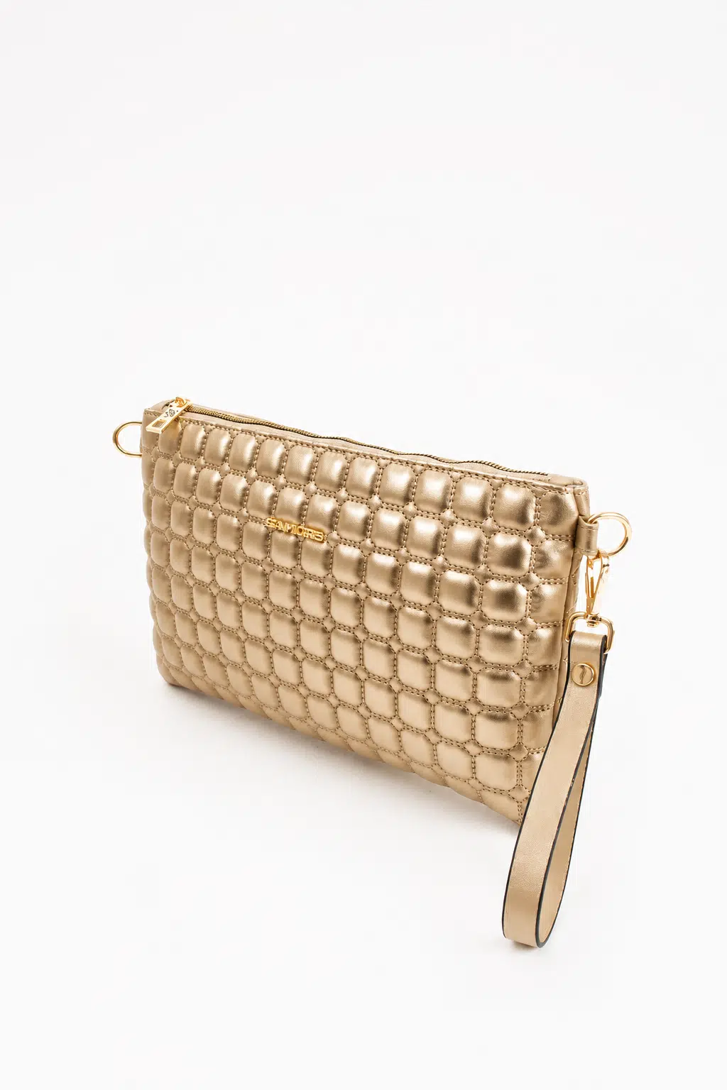 Kadın Suni Deri Ayarlanabilir Çapraz Ve El Askılı Portföy, Clutch Çanta S-1424 - GOLD