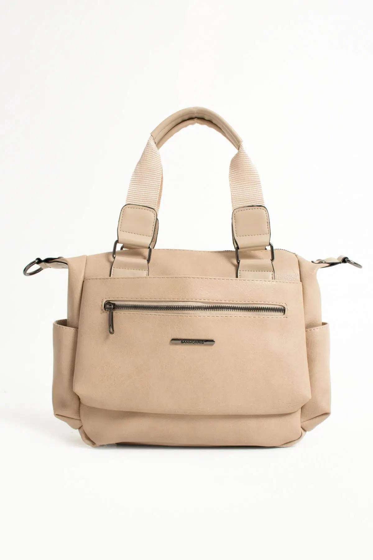 Kadın Suni Deri Çok Gözlü Kullanışlı Ayarlanabilir Çapraz Askılı Kum Mat Omuz Çantası