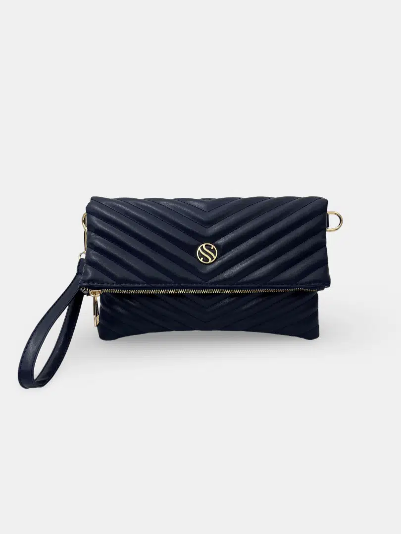 Kadın Suni Deri Kapitone Desenli Çapraz Askılı Mıknatıslı ve Fermuarlı Portföy Çanta