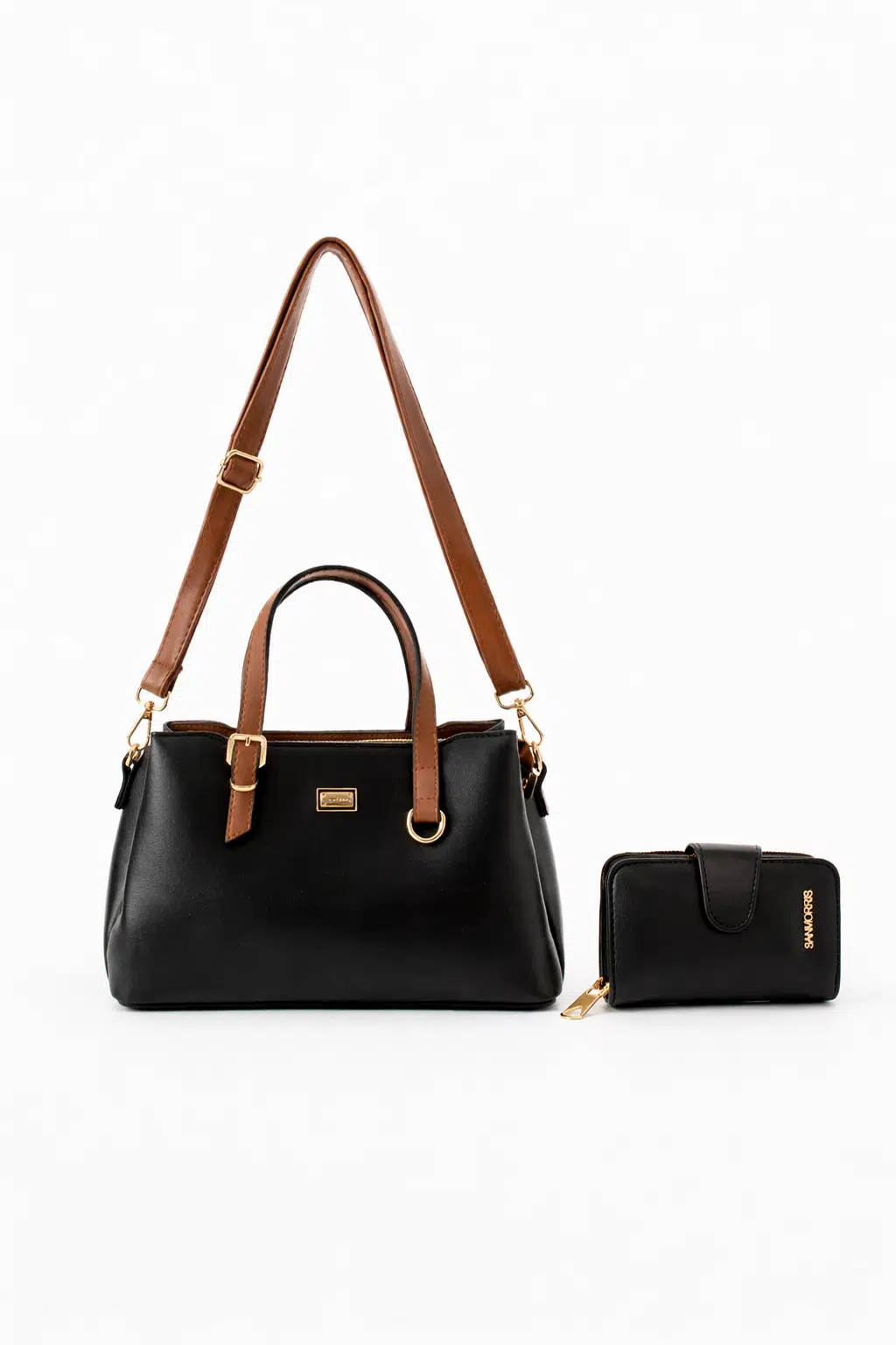 Kadın Suni Deri Şık Tasarım El Ve Omuz Çantası, Cüzdan Seti