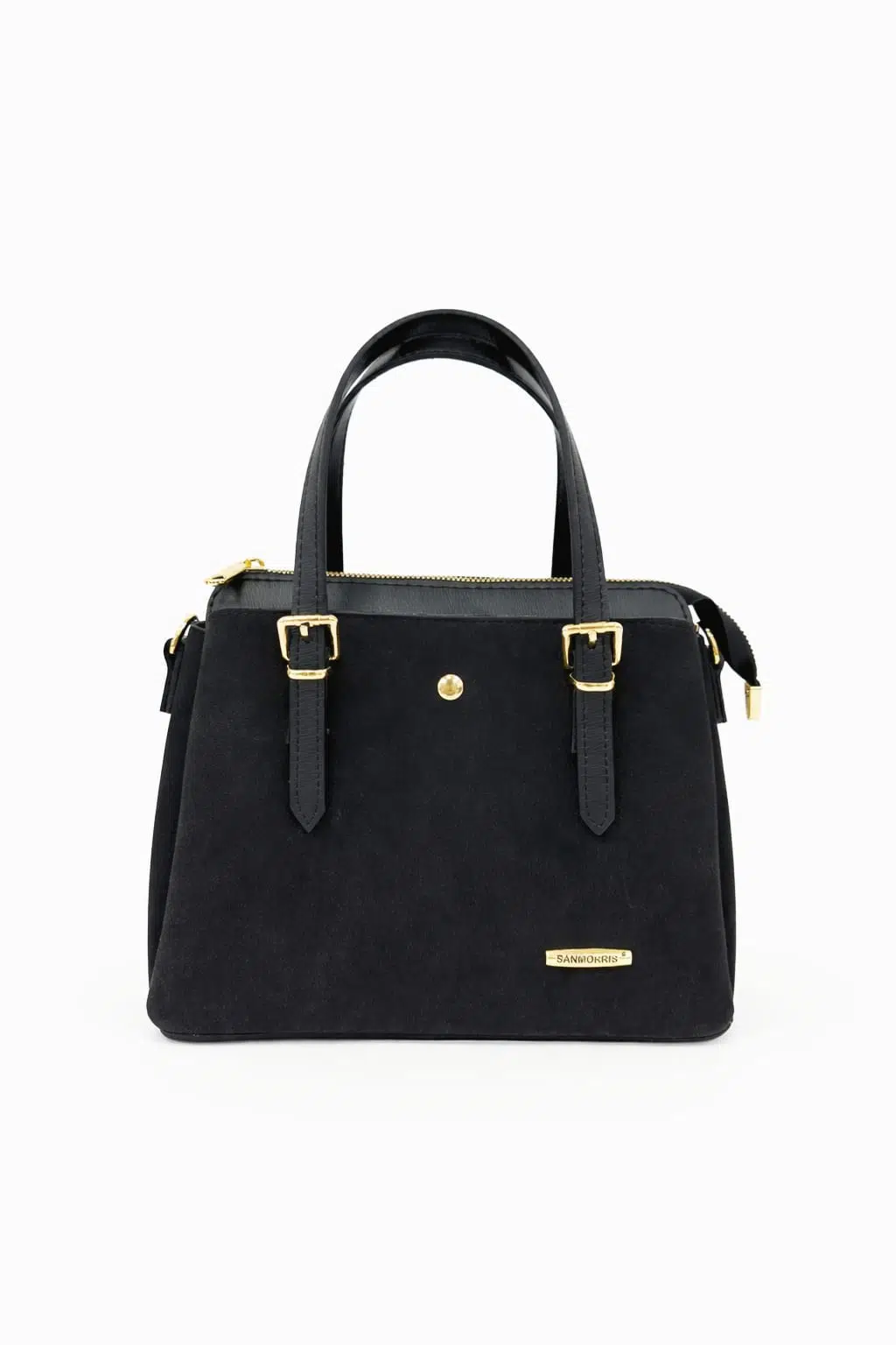 Kadın Uzun Askılı 4 Bölmeli Gold Aksesuarlı Omuz Ve El Çantası - siyah