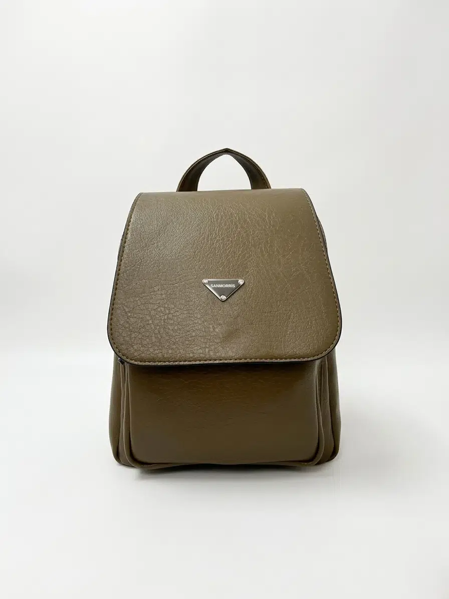 Kadın Yumuşak Dokulu, Kapaklı Suni Deri Sırt Çantası - vizon