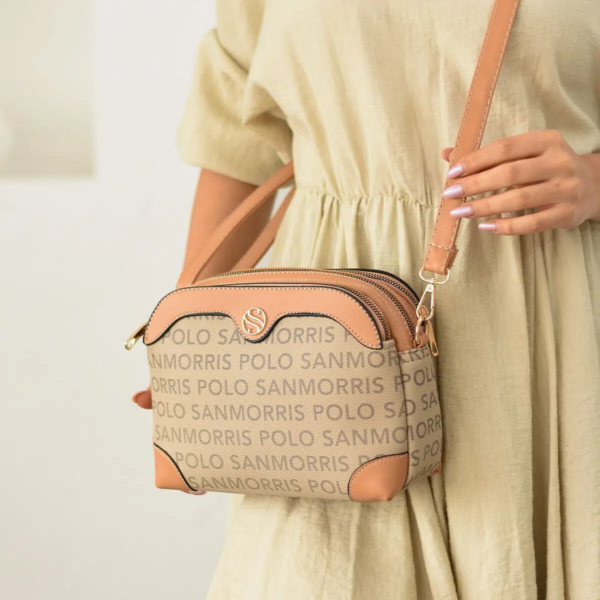 Polo Kadın Ayarlanabilir Çapraz Askılı 4 Bölmeli Omuz Ve Çapraz Çanta