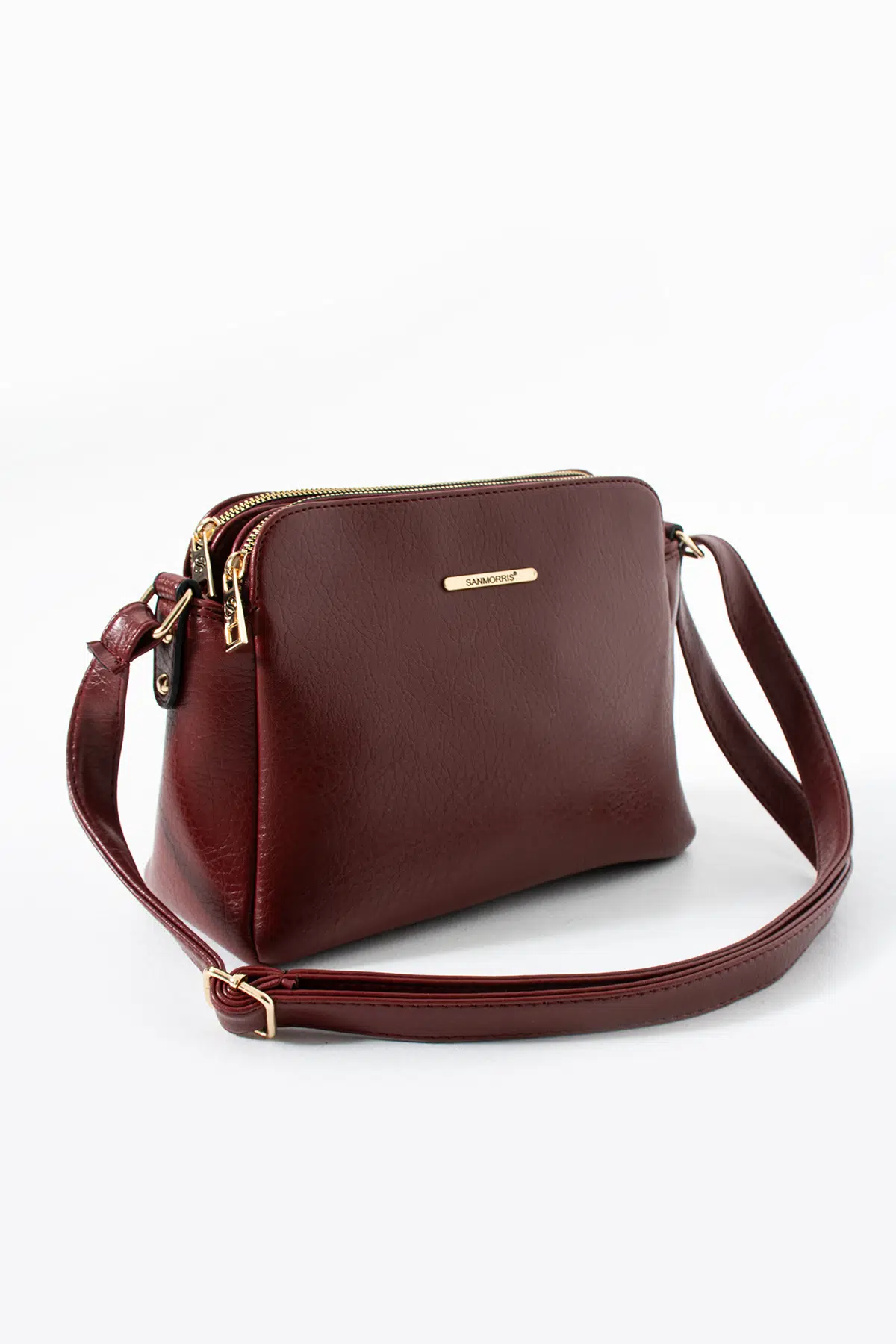 Sanmorris 3 Bölmeli Ayarlanabilir Askılı Çapraz Çanta