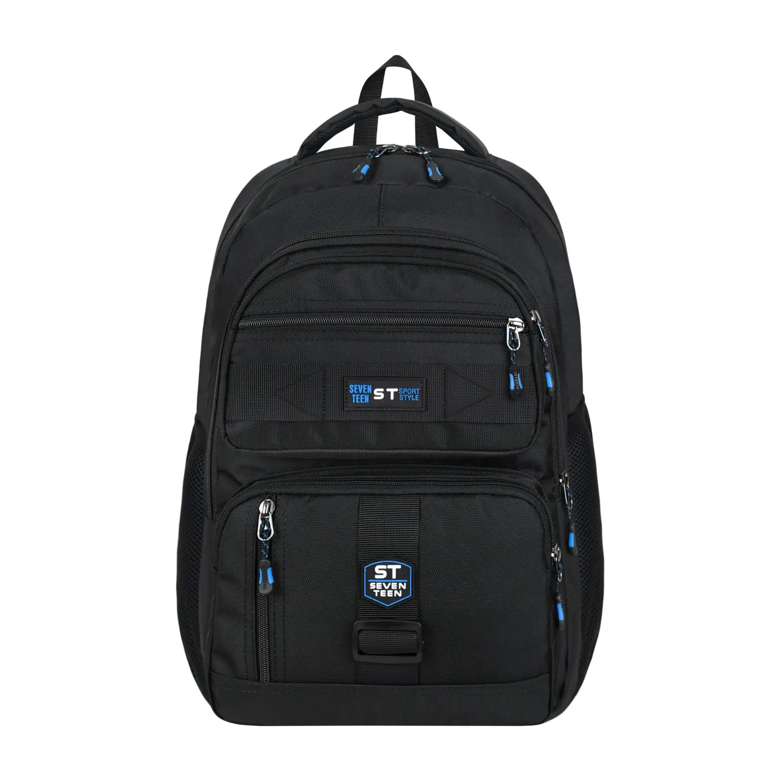 Unisex Suya Dayanıklı Çok Gözlü Laptop ve Seyahat Sırt Çantası 4903 - SİYAH-MAVİ