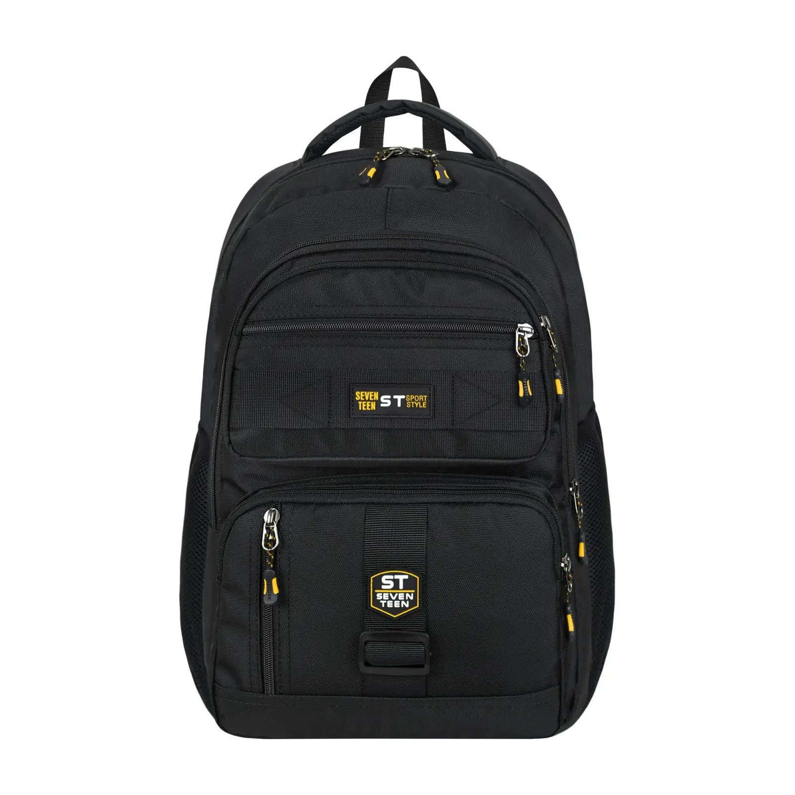 Unisex Suya Dayanıklı Çok Gözlü Laptop ve Seyahat Sırt Çantası 4903 - SİYAH-SARI