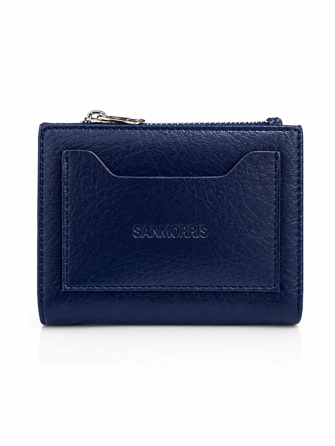 Unisex Fermuarlı Kartlık Çok Gözlü Kompakt Cüzdan S-2006 - Lacivert