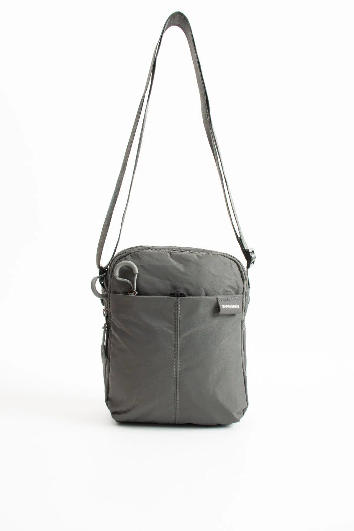 Unisex 4 Bölmeli Suya Dayanıklı Paraşüt Kumaş Omuz Çantası SI-6033 - Koyu Gri