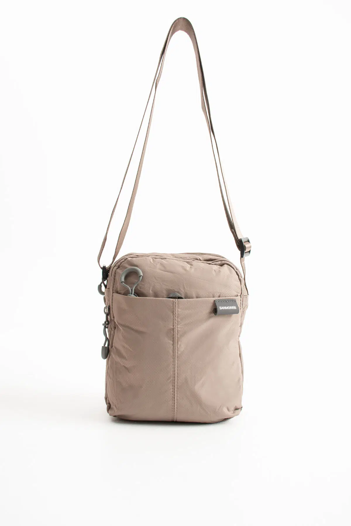 Unisex 4 Bölmeli Suya Dayanıklı Paraşüt Kumaş Omuz Çantası SI-6033 - vizon