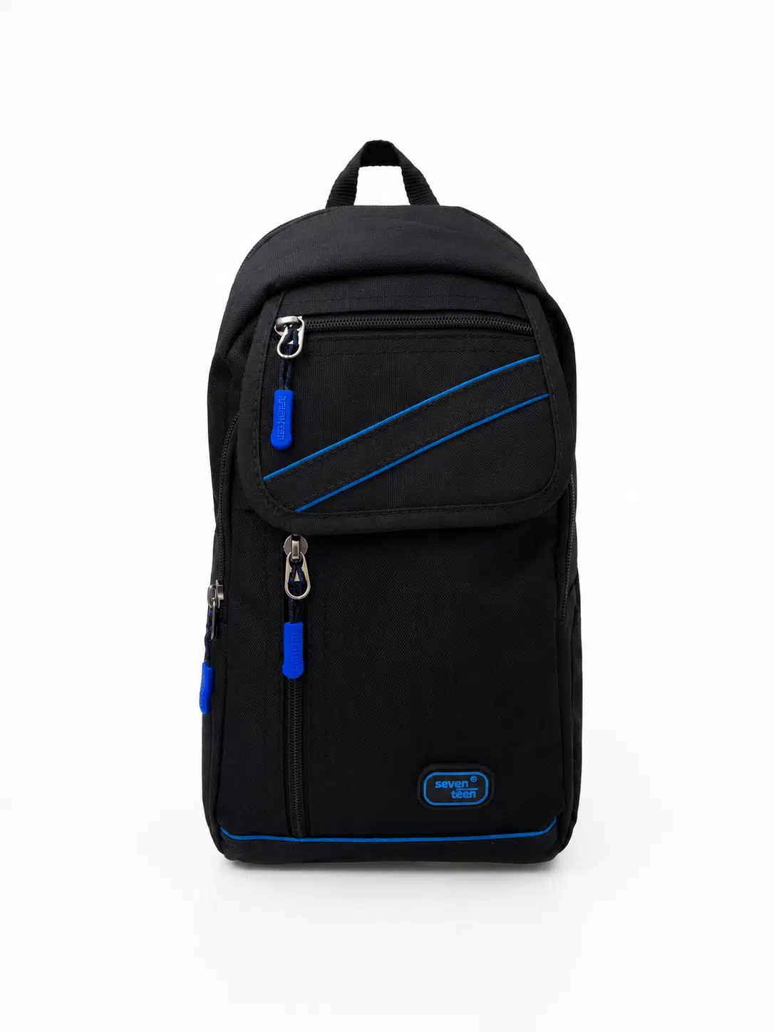 SEVENTEEN Unisex Büyük Boy Hafif ve Dayanıklı Çapraz Askılı Body Bag - SİYAH-MAVİ