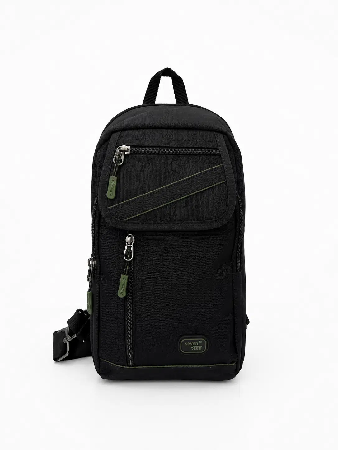SEVENTEEN Unisex Büyük Boy Hafif ve Dayanıklı Çapraz Askılı Body Bag - SİYAH-HAKİ