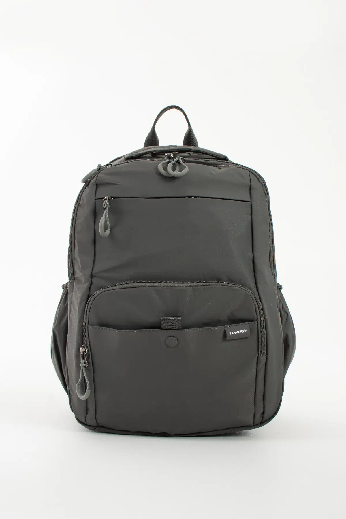 Unisex Çok Bölmeli Suya Dayanıklı Paraşüt Kumaş Laptop Bölmeli Okul ve Günlük Sırt Çantası - Koyu Gri