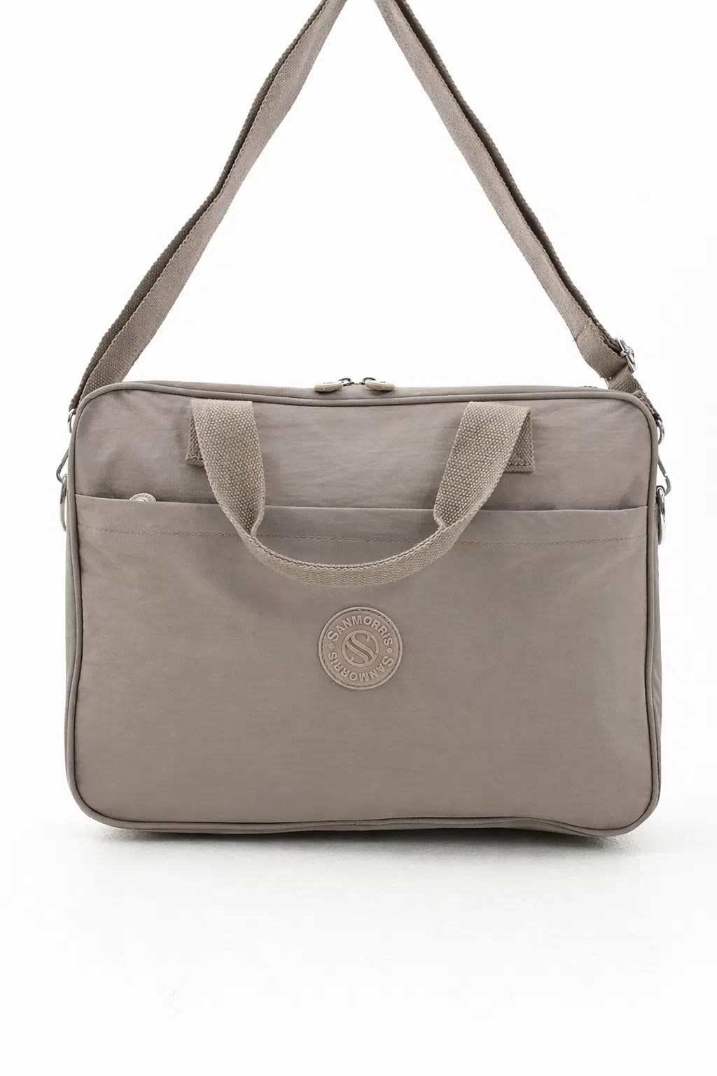 Unisex Kırinkıl Vizon Renkli Suya Dayanıklı Laptop Bölmeli Çapraz-el Askılı Evrak Ve Laptop Çantası