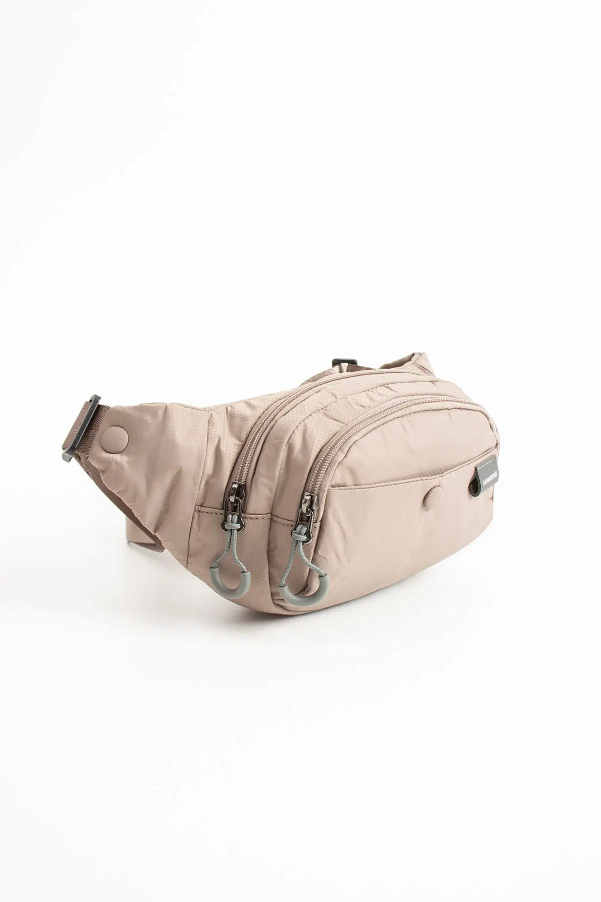Unisex Paraşüt Kumaş Suya Dayanıklı 3 Bölmeli Body Bag SI-6036 - vizon