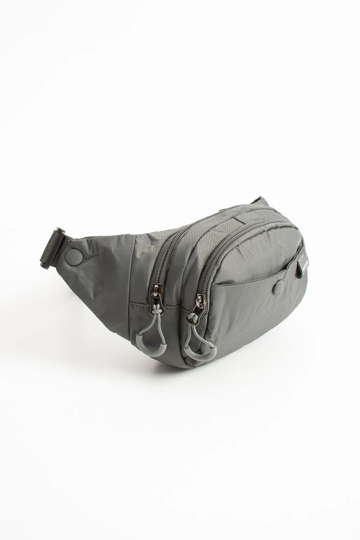 Unisex Paraşüt Kumaş Suya Dayanıklı 3 Bölmeli Body Bag SI-6036 - Koyu Gri