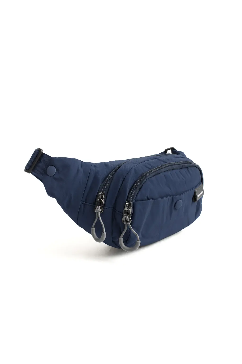Unisex Paraşüt Kumaş Suya Dayanıklı 3 Bölmeli Body Bag SI-6036 - Koyu Mavi