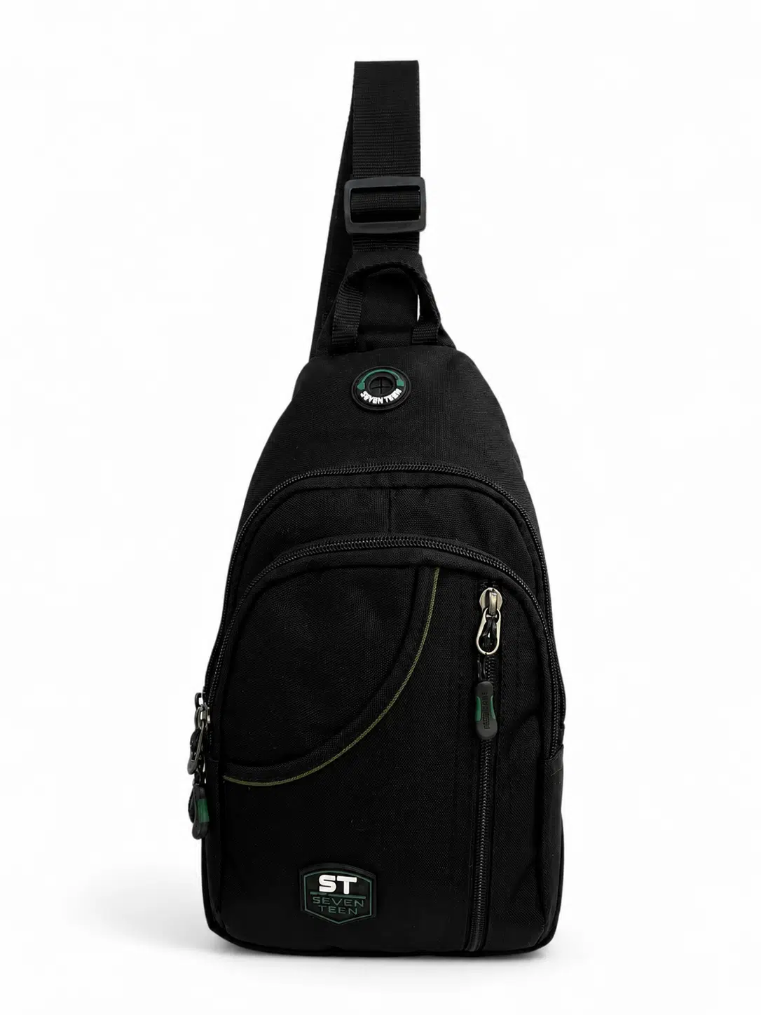 Unisex Spor Çok Bölmeli Çapraz Askılı Body Bag - SİYAH-HAKİ