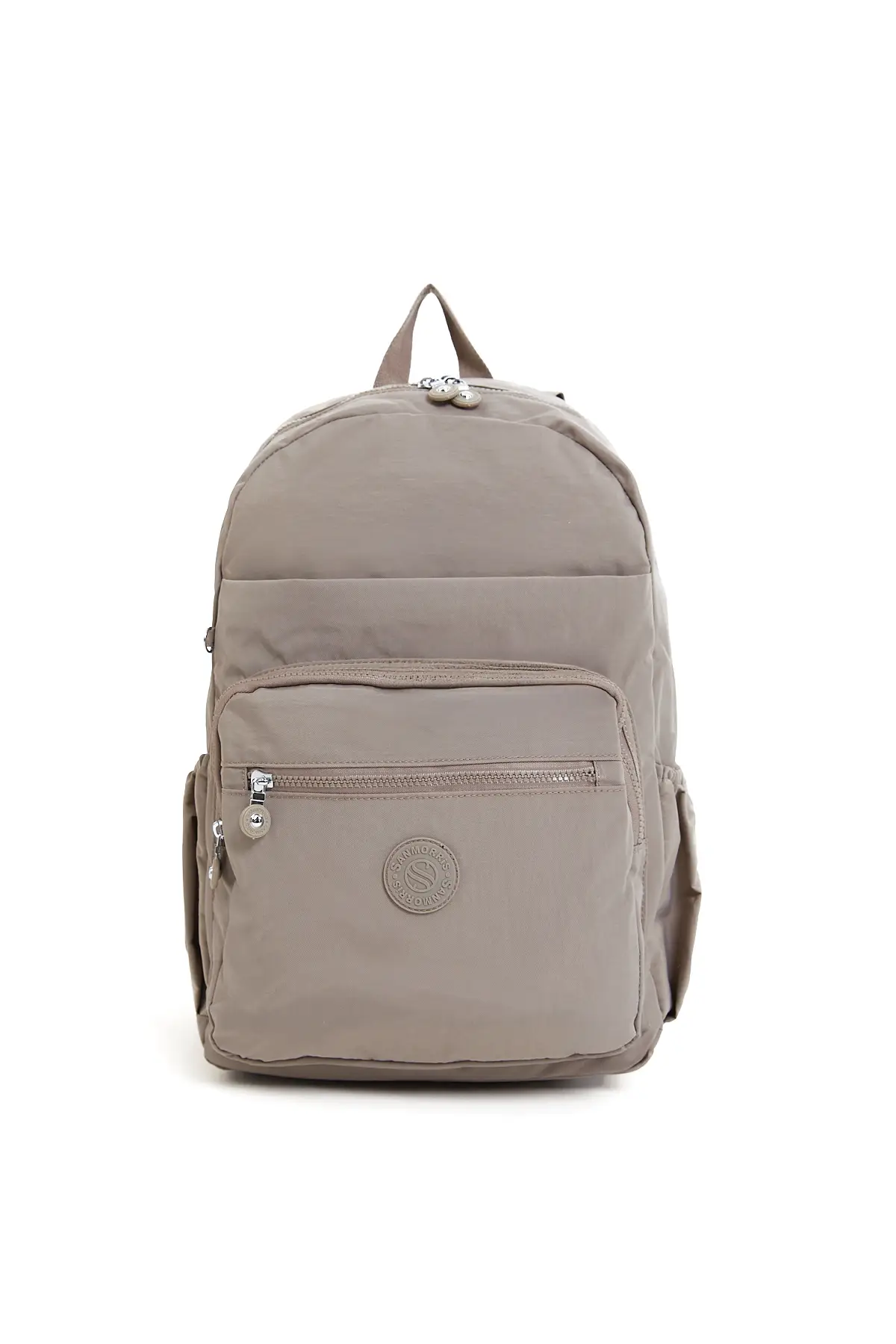 Unisex Suya Dayanıklı Büyük Boy Krinkıl Kumaş Çok Gözlü Vizon Laptop Okul Ve Seyahat Sırt Çantası