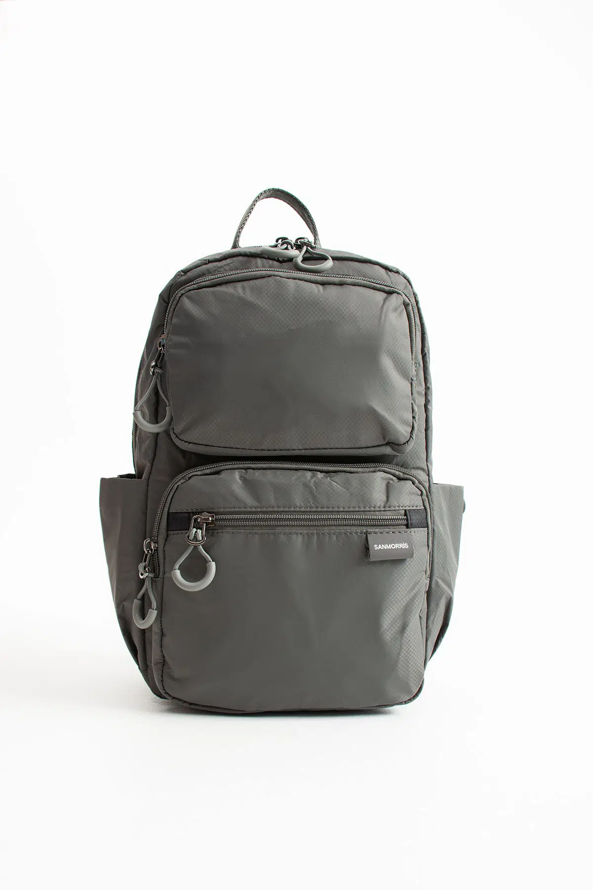 Unisex Suya Dayanıklı Paraşüt Kumaş 5 Bölmeli Laptop Bölmeli Seyahat Ve Okul Çantası SI-6032 - Koyu Gri
